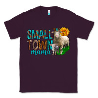 Plum Small Town Mama With Sheeps Classic Tee - BundleAndBundleShop