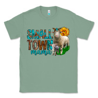 Sage Small Town Mama With Sheeps Classic Tee - BundleAndBundleShop