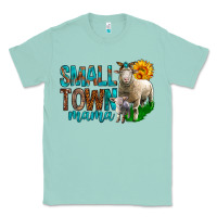 Seafoam Small Town Mama With Sheeps Classic Tee - BundleAndBundleShop