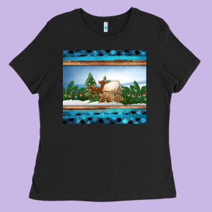 Christmas Cookie Jar Ladies Tee Designed By Jasminsmagicworld