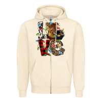 Sandshell love cow gnomies Zipper Hoodie - CowGirlArtShop