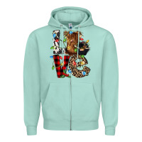 Seafoam love cow gnomies Zipper Hoodie - CowGirlArtShop