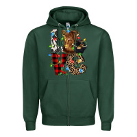 Sports Green love cow gnomies Zipper Hoodie - CowGirlArtShop