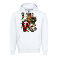 White love cow gnomies Zipper Hoodie - CowGirlArtShop