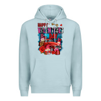 Blue Mist happy valentines day with gnomes and truck olivia Premium Hoodie - OliviaCreatesArt