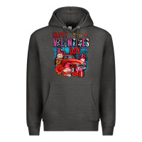 Charcoal Heather happy valentines day with gnomes and truck olivia Premium Hoodie - OliviaCreatesArt