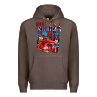 Coffee happy valentines day with gnomes and truck olivia Premium Hoodie - OliviaCreatesArt
