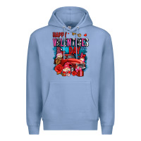 Colony Blue happy valentines day with gnomes and truck olivia Premium Hoodie - OliviaCreatesArt