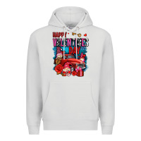 Dove Grey happy valentines day with gnomes and truck olivia Premium Hoodie - OliviaCreatesArt