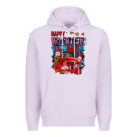 Lilac happy valentines day with gnomes and truck olivia Premium Hoodie - OliviaCreatesArt