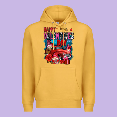 Happy Valentines Day With Gnomes And Truck Olivia Premium Hoodie Designed By Oliviacreatesart