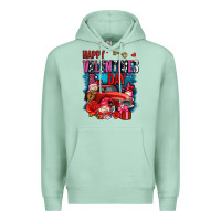 Seafoam happy valentines day with gnomes and truck olivia Premium Hoodie - OliviaCreatesArt