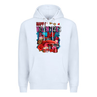 White happy valentines day with gnomes and truck olivia Premium Hoodie - OliviaCreatesArt