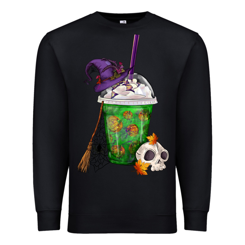 Halloween Spooky Pumpkins Frappe Premium Sweatshirt by FaDigitalArtStudio | Teevron