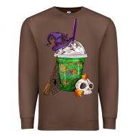 Chestnut Halloween Spooky Pumpkins Frappe Premium Sweatshirt - FaDigitalArtStudio