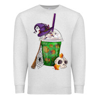 Oatmeal Heather Halloween Spooky Pumpkins Frappe Premium Sweatshirt - FaDigitalArtStudio