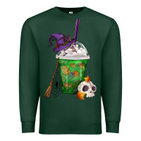 Sports Green Halloween Spooky Pumpkins Frappe Premium Sweatshirt - FaDigitalArtStudio