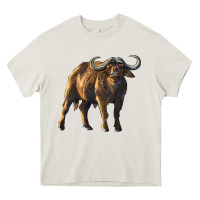 Cream Buffalo Heavy Core Tee - LillyAllenDesigns