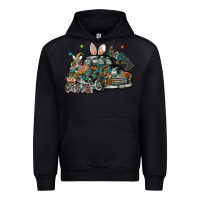 Black Happy Easter Urban Hoodie - CowhideDigitalArt