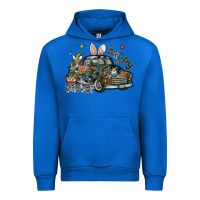 Cobalt Happy Easter Urban Hoodie - CowhideDigitalArt