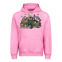Fuchsia Pink Happy Easter Urban Hoodie - CowhideDigitalArt