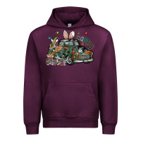 Mauve Wine Happy Easter Urban Hoodie - CowhideDigitalArt