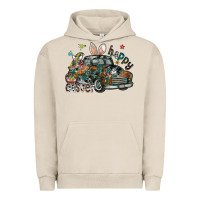 Pigment French Oak Happy Easter Urban Hoodie - CowhideDigitalArt
