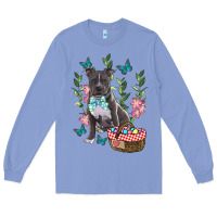 Colony Blue Easter Pitbull Long Sleeve Tee - RanaPortraitStore