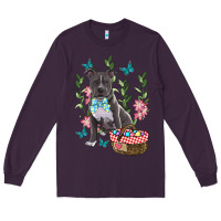 Plum Easter Pitbull Long Sleeve Tee - RanaPortraitStore