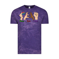 Cloud Purple Peace Love Pride Vintage Tee - BundleAndBundleShop
