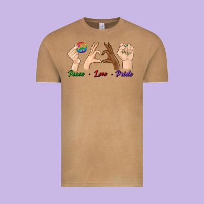 Peace Love Pride Vintage Tee Designed By Bundleandbundleshop