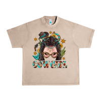 French Oak Western Cowgirl Braid Hair Urban Heavy Tee - BundleAndBundleShop
