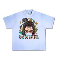 Grape Ice Western Cowgirl Braid Hair Urban Heavy Tee - BundleAndBundleShop