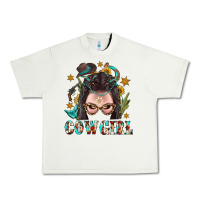 Pistachio Western Cowgirl Braid Hair Urban Heavy Tee - BundleAndBundleShop