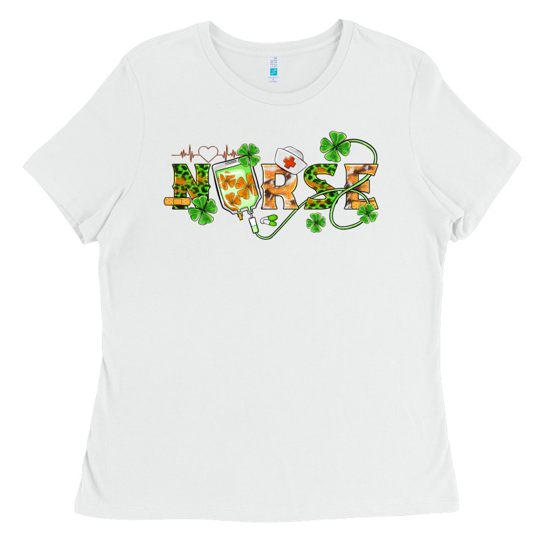 St Patricks Day Nurse Ladies Tee by BarkalooDesign | Teevron