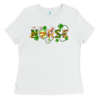 White st patricks day nurse Ladies Tee - BarkalooDesign