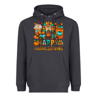 Smoke Happy Thanksgiving Coffee Cups Heavyweight Hoodie - FaDigitalArtStudio