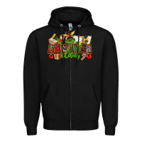 Black teacher claus christmas Zipper Hoodie - CowGirlArtShop