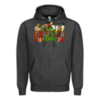 Charcoal Heather teacher claus christmas Zipper Hoodie - CowGirlArtShop