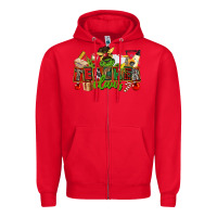 Red teacher claus christmas Zipper Hoodie - CowGirlArtShop