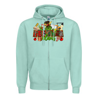 Seafoam teacher claus christmas Zipper Hoodie - CowGirlArtShop