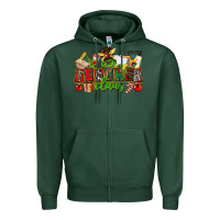 Sports Green teacher claus christmas Zipper Hoodie - CowGirlArtShop