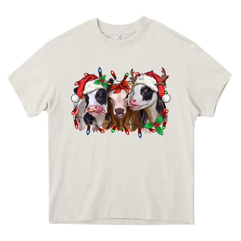 Funny Christmas Heifers Heavy Core Tee by Jasminsmagicworld | Teevron