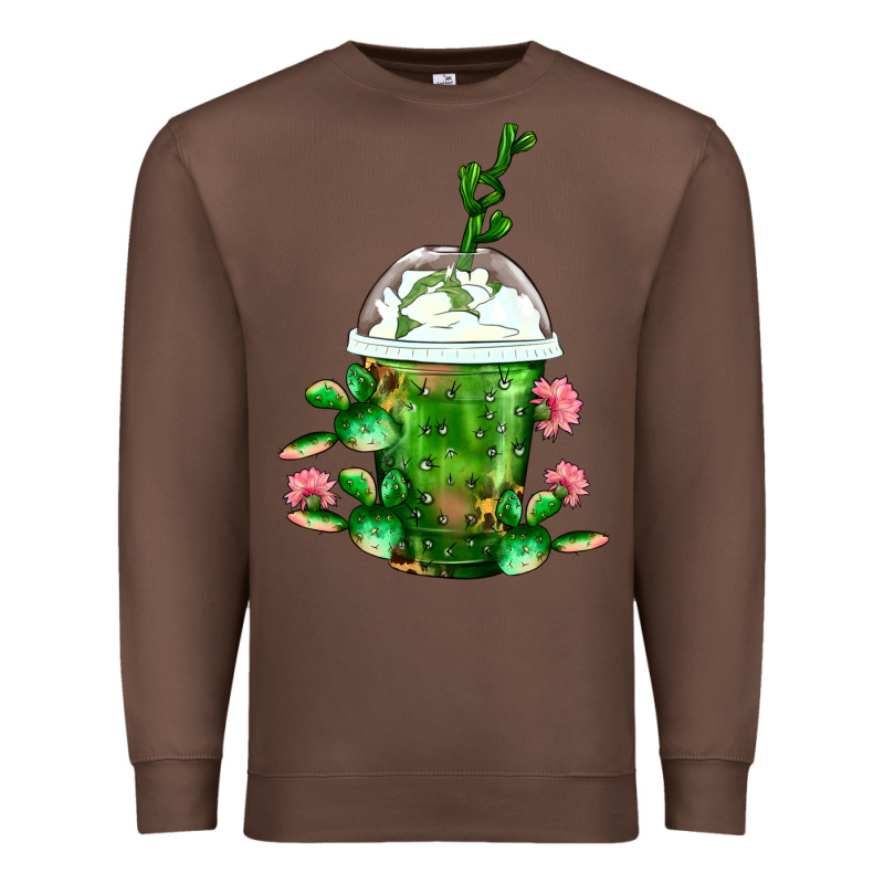 Western Cactus Cold Frappe Premium Sweatshirt by FaDigitalArtStudio | Teevron