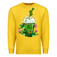 Lemon Western Cactus Cold Frappe Premium Sweatshirt - FaDigitalArtStudio
