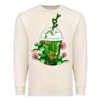Sandshell Western Cactus Cold Frappe Premium Sweatshirt - FaDigitalArtStudio