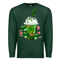 Sports Green Western Cactus Cold Frappe Premium Sweatshirt - FaDigitalArtStudio