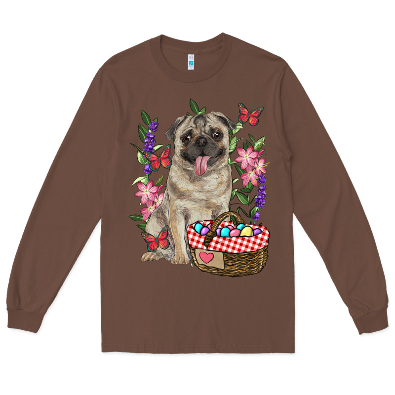 Easter Pug Long Sleeve Tee by RanaPortraitStore | Teevron