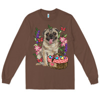 Chestnut Easter pug Long Sleeve Tee - RanaPortraitStore