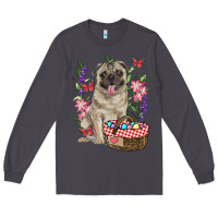 Smoke Easter pug Long Sleeve Tee - RanaPortraitStore